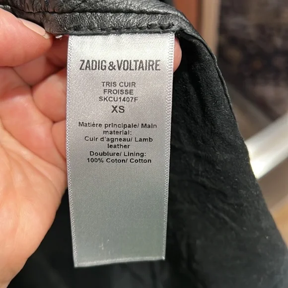 Zadig & Voltaire Leather Crinkled Shirt - Picture 5 of 8